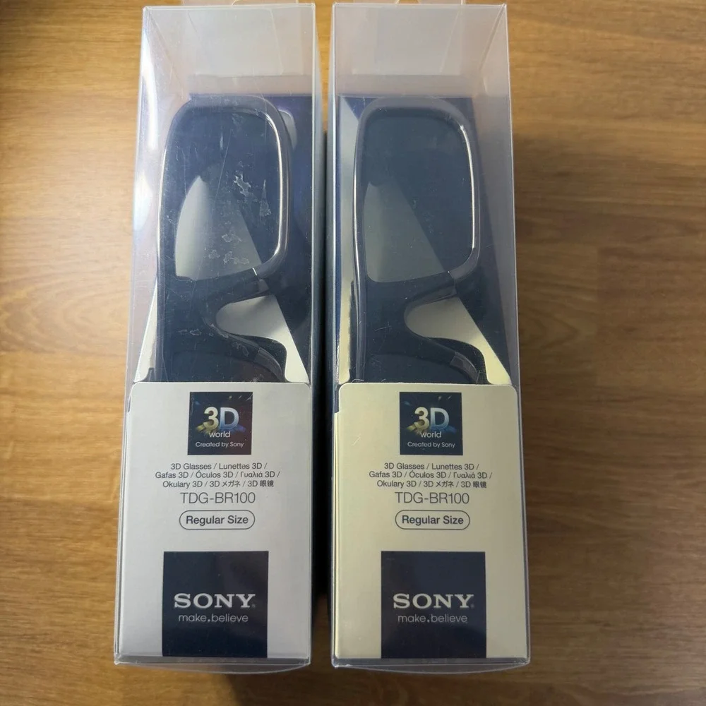 Sony TDG-BR100 Active 3D Glasses for BRAVIA 3D TV Regular Size 2 Pack New